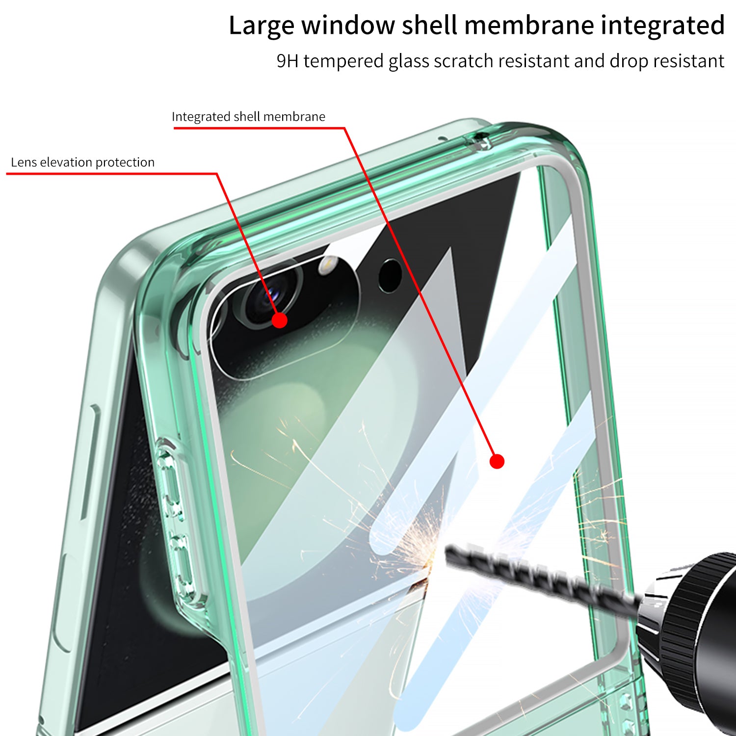 GKK til Samsung Galaxy Z Flip5 5G etui Hårdt pc-telefoncover med lille skærmfilm GKK til Samsung Galaxy Z Flip5 5G etui Hårdt pc-telefoncover med lille skærmfilm
